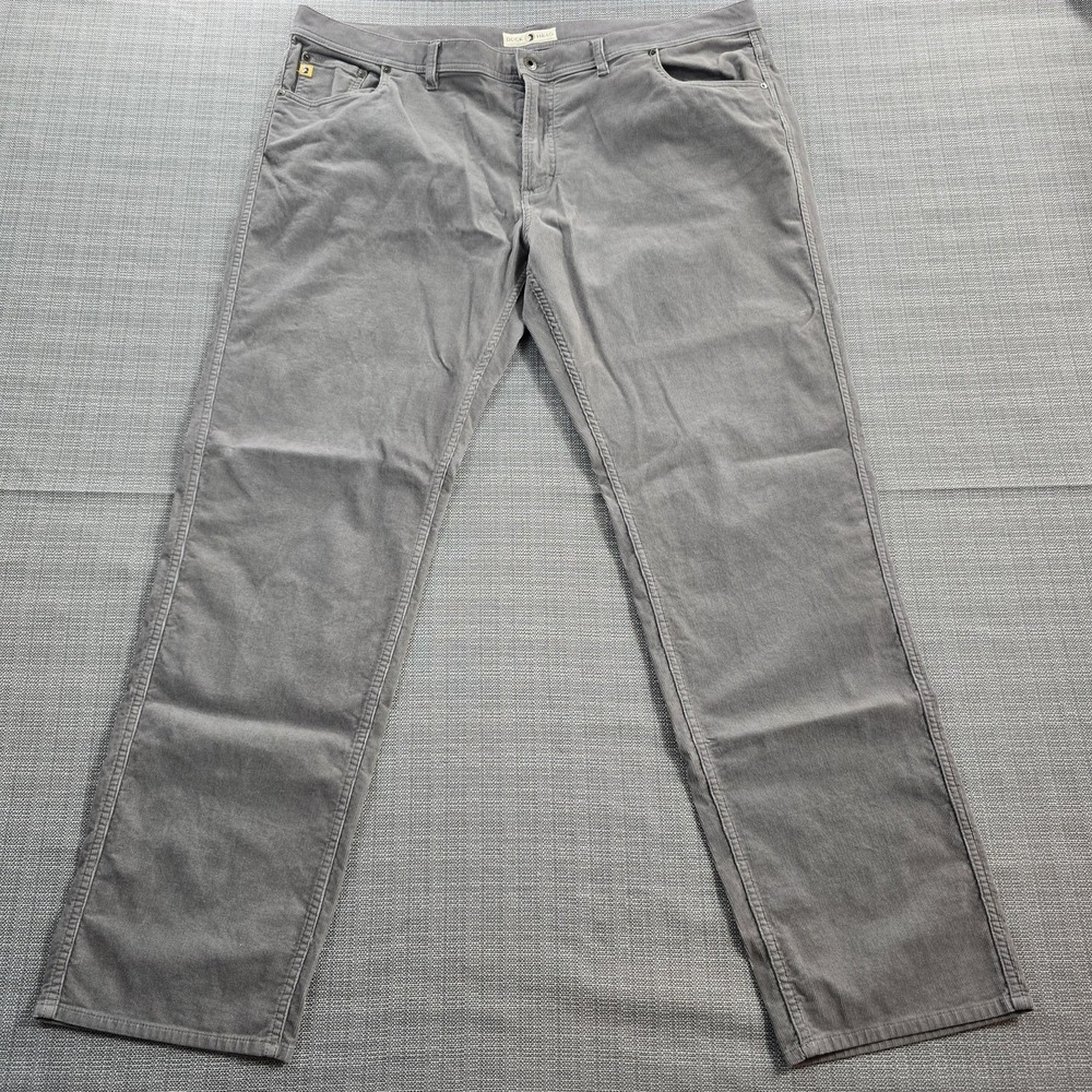 Duck Head Corduroy Pants Mens 44x33 Gray Stretch Straight Five Pocket Casual